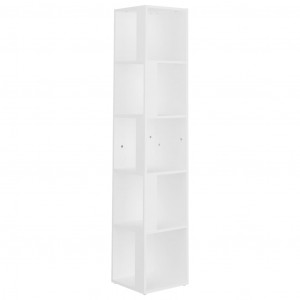 Mueble de esquina madera contrachapada blanco 33x33x164.5 cm H