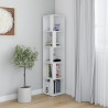 Mueble de esquina madera contrachapada blanco 33x33x164.5 cm 3
