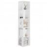 Mueble de esquina madera contrachapada blanco 33x33x164.5 cm 4