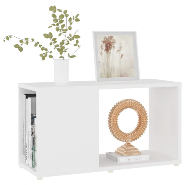 Mueble para TV madera contrachapada blanco 60x24x32 cm M 4