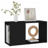 Mueble de TV madera contrachapada negro 60x24x32 cm 4