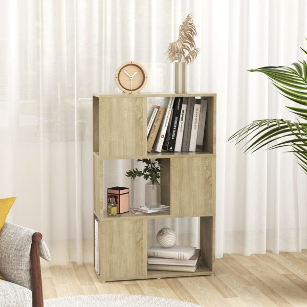 Librería separador madera contrachapada roble Sonoma 60x24x94cm M 3