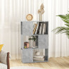 Librería separador contrachapada gris hormigón 60x24x94 cm 3