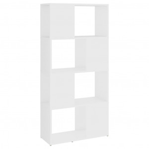 Librería separador madera contrachapada blanco 60x24x124.5 cm H