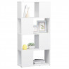 Librería separador madera contrachapada blanco 60x24x124.5 cm 4