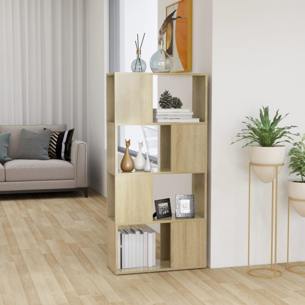 Librería separador contrachapada roble Sonoma 60x24x124.5 cm D
