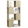 Librería separador contrachapada roble Sonoma 60x24x124.5 cm 4