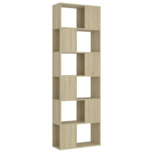 Librería separador contrachapada roble Sonoma 60x24x186 cm H