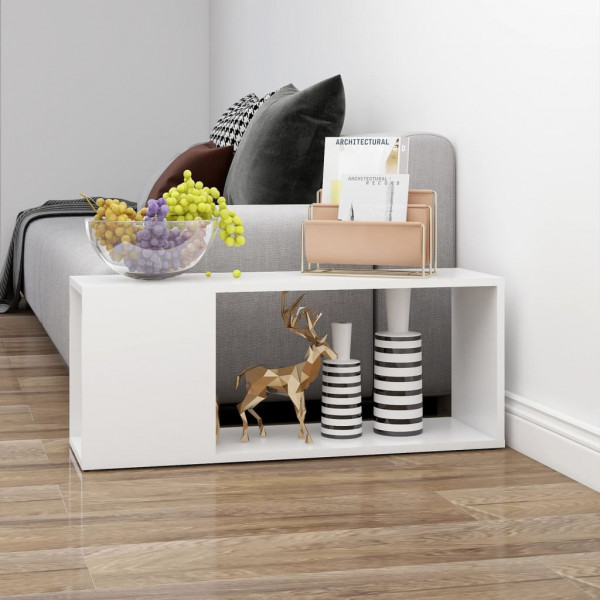 Mueble para TV madera contrachapada blanco 80x24x32 cm D