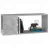 Mueble para TV madera contrachapada gris hormigón 80x24x32 cm 4