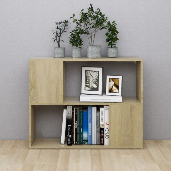 Mueble para TV madera contrachapada roble Sonoma 80x24x63 cm M 3