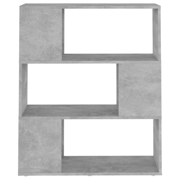 Librería separador contrachapada gris hormigón 80x24x94 cm M 5