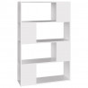Librería separador madera contrachapada blanco 80x24x124.5 cm 2