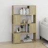 Librería separador contrachapada roble Sonoma 80x24x124.5 cm 3