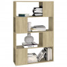 Librería separador contrachapada roble Sonoma 80x24x124.5 cm 4