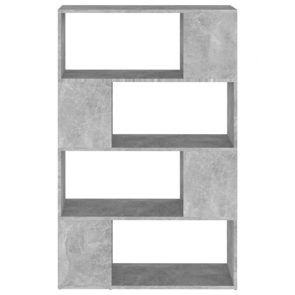 Librería separador contrachapada gris hormigón 80x24x124.5 cm M 5