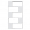 Librería separador madera contrachapada blanco 80x24x155 cm 5