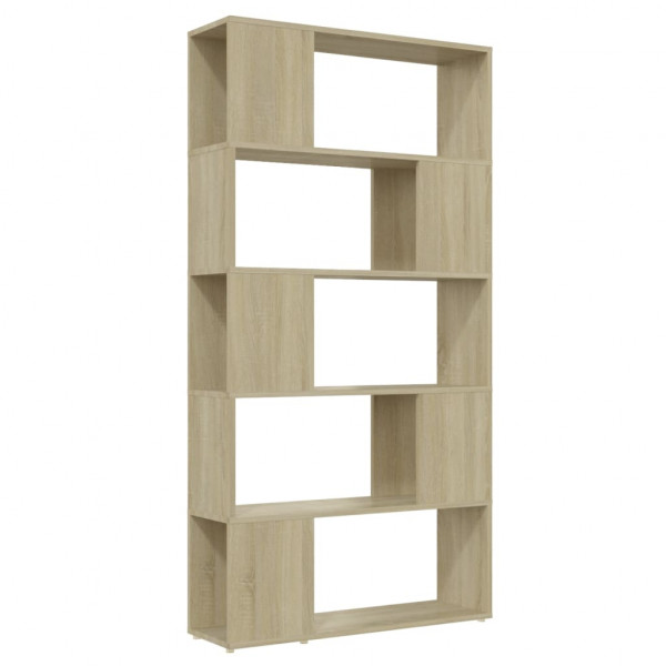 Librería separador contrachapada roble Sonoma 80x24x155 cm M 2