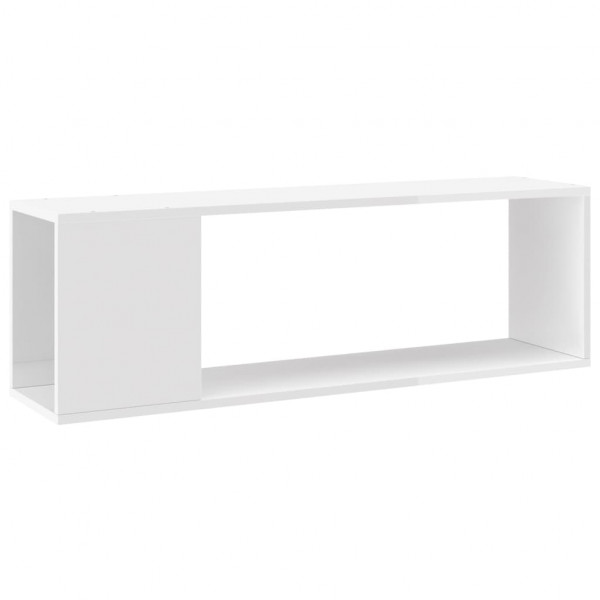 Móvel de TV 100x24x32 cm derivados de madeira branco brilhante M 2