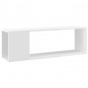 Mueble para TV madera contrachapada blanco brillo 100x24x32 cm 2