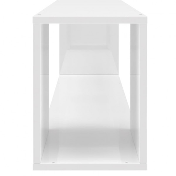 Mueble para TV madera contrachapada blanco brillo 100x24x32 cm M 5