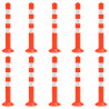 Postes de amarração p/ controlo do trânsito 10 pcs PE 75 cm 1
