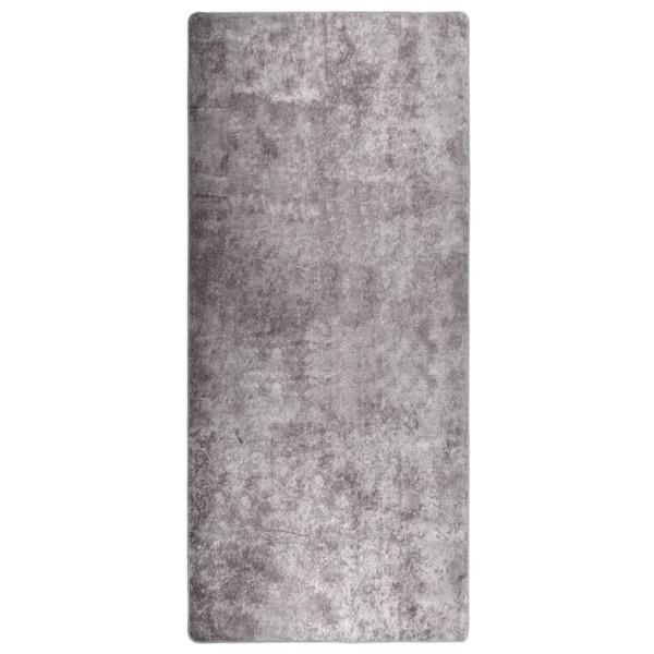 Alfombra lavable antideslizante gris 80x300 cm D