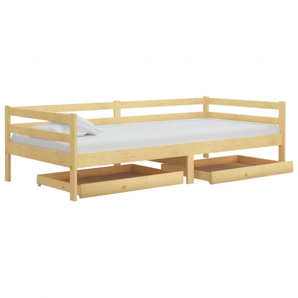 Cajones para sofá cama 2 piezas madera maciza de pino M 3