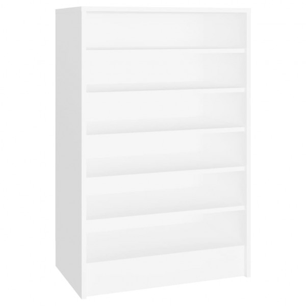 Mueble zapatero de madera contrachapada blanco 60x35x92 cm M 2