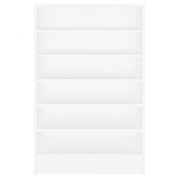 Mueble zapatero de madera contrachapada blanco 60x35x92 cm M 5