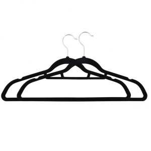 50 pcs conjunto de cabides antiderrapantes veludo preto H