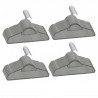 Juego de perchas ropa 100 uds antideslizantes terciopelo gris 1