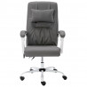 Silla de oficina de masaje cuero sintético gris 2