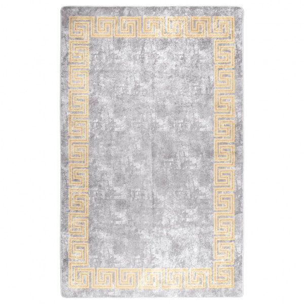 Alfombra lavable antideslizante gris 160x230 cm D