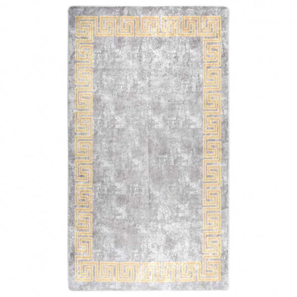 Alfombra lavable antideslizante gris 190x300 cm D