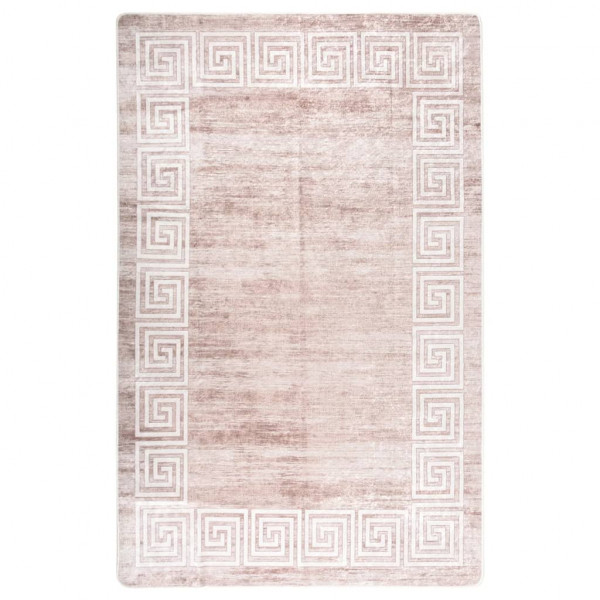 Alfombra lavable antideslizante beige 160x230 cm D