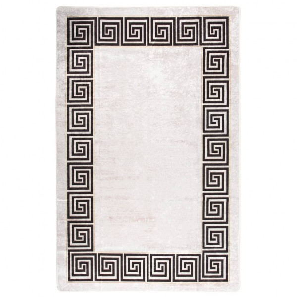 Alfombra lavable antideslizante beige claro 80x150 cm D