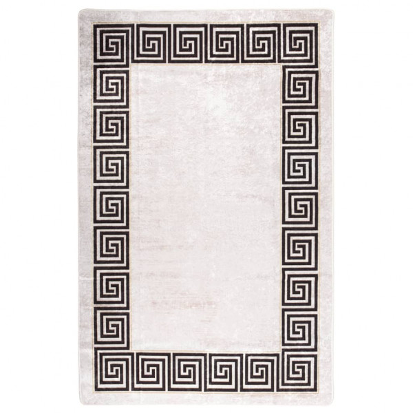 Alfombra lavable antideslizante beige claro 160x230 cm D