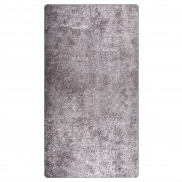 Alfombra lavable antideslizante gris 190x300 cm D