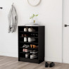 Mueble zapatero de madera contrachapada negro 60x35x92 cm 1