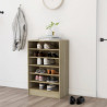 Mueble zapatero madera contrachapada roble Sonoma 60x35x92 cm 1