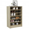 Mueble zapatero madera contrachapada roble Sonoma 60x35x92 cm 4