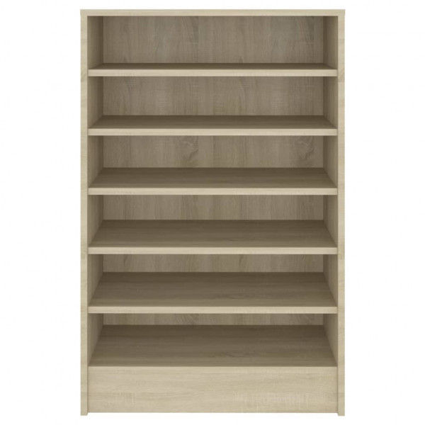 Mueble zapatero madera contrachapada roble Sonoma 60x35x92 cm M 5