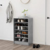 Mueble zapatero madera contrachapada gris hormigón 60x35x92 cm 1