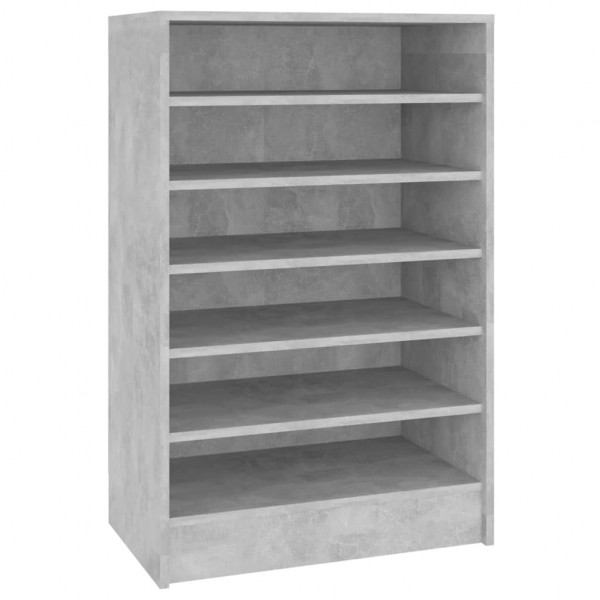 Mueble zapatero madera contrachapada gris hormigón 60x35x92 cm M 2