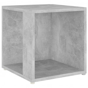 Mesa auxiliar madera contrachapada gris hormigón 33x33x34.5 cm H