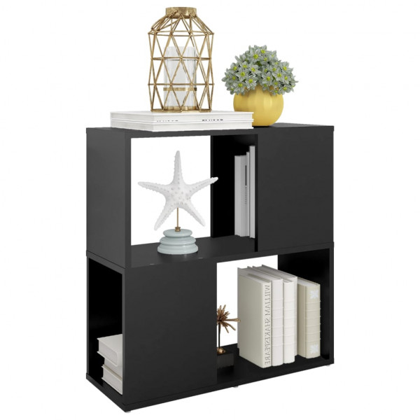 Librería de madera contrachapada negro 60x24x63 cm M 3