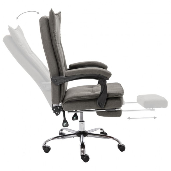 Silla de oficina de tela gris M 5