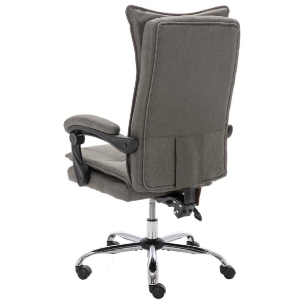 Silla de oficina de masaje de tela gris M 4