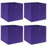 Caixas arrumação 4 pcs 28x28x28 cm tecido-não-tecido roxo 1